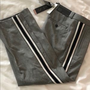 NWT Banana Republic Cropped Pant w/stripe Sz 10